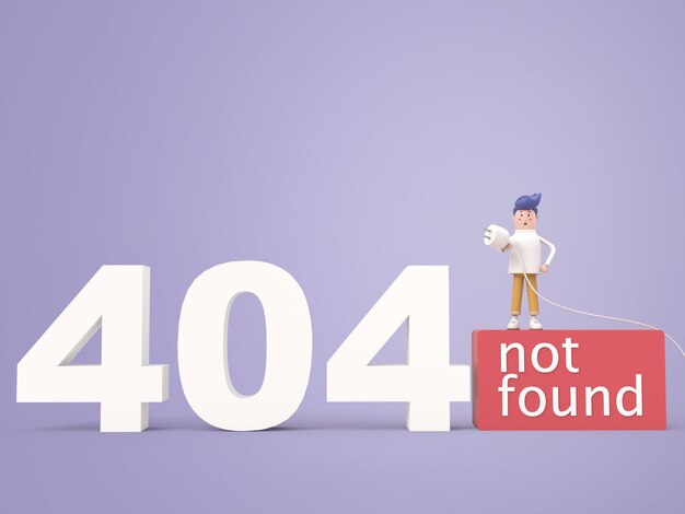 Hombre sujetando una página de error de enchufe 404 página no encontrada