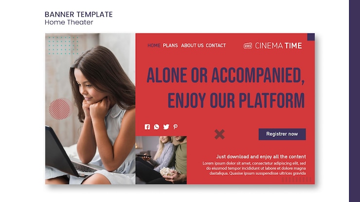 PSD Gratis home theater banner template