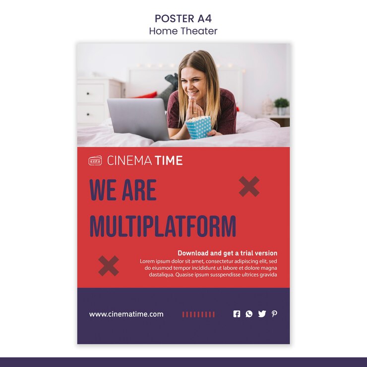 PSD Gratis home theater poster template