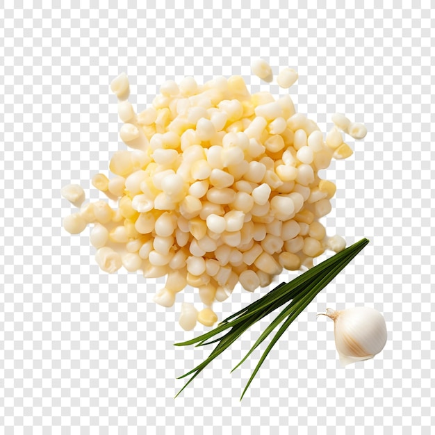 Hominy aislado en un fondo transparente