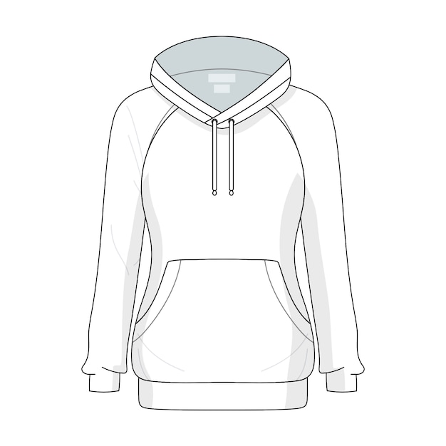 Hoodie lijn kunst illustratie