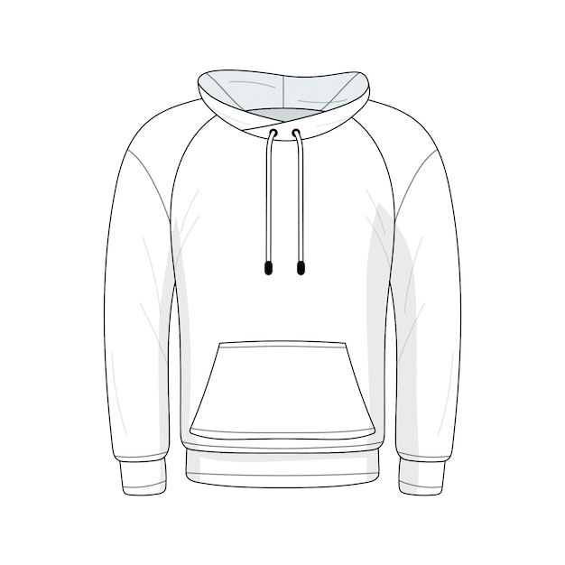 Hoodie lijn kunst illustratie