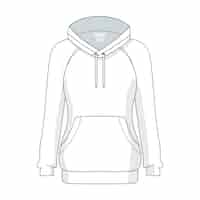 PSD gratuito hoodie line art illustration