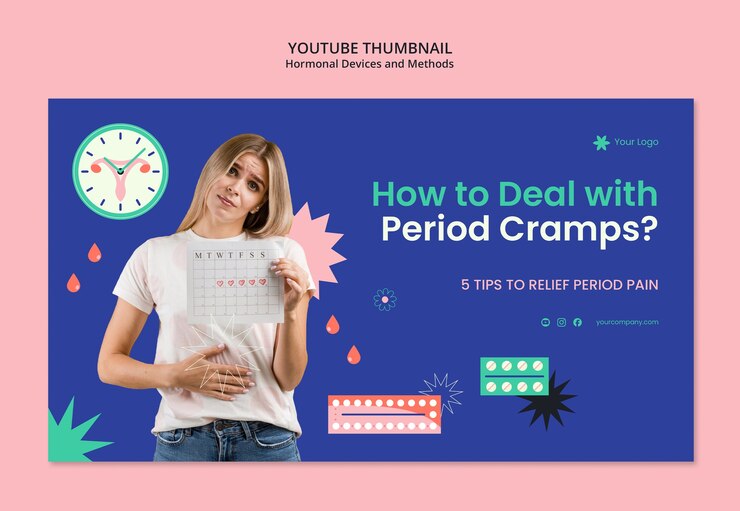 PSD Gratis hormonal devices and methods youtube thumbnail template design