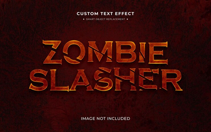 PSD Gratis horror video game 3d text style effect