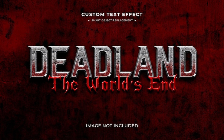 PSD Gratis horror video game 3d text style effect