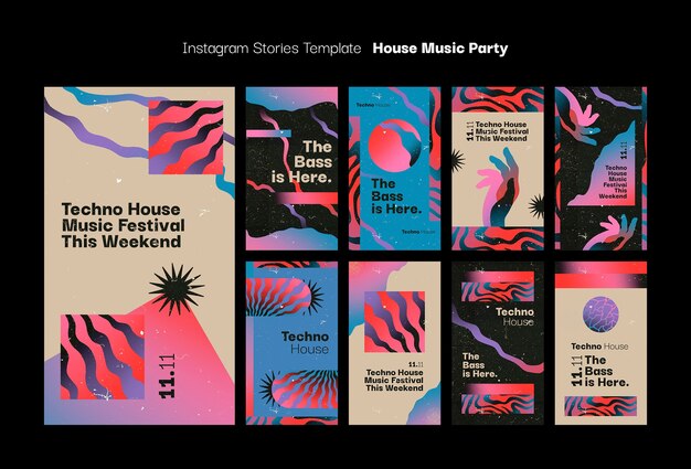 House muziek feest sjabloon ontwerp