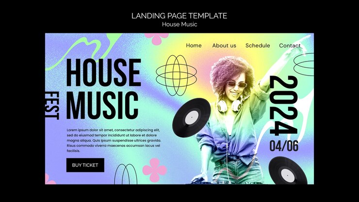 Gratis PSD house muziekfeestje