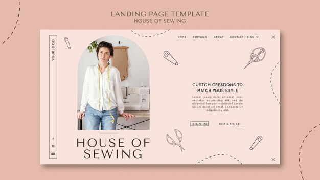 House of sewing landing page