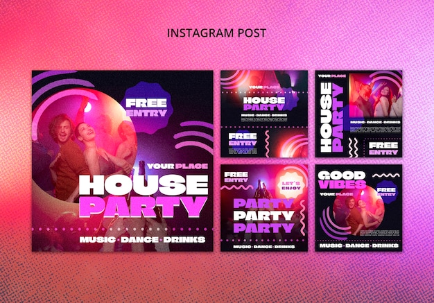 House party instagram berichten