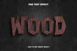 Gratis PSD houten teksteffect