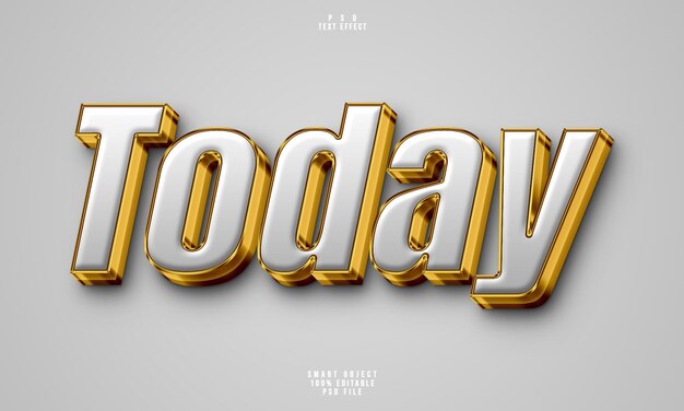 Hoy en día el efecto de texto editable en 3D