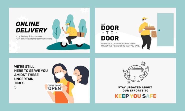 Gratis PSD huis-aan-huisbezorging psd social media post