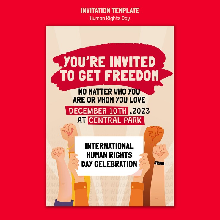 PSD Gratis human rights day template design