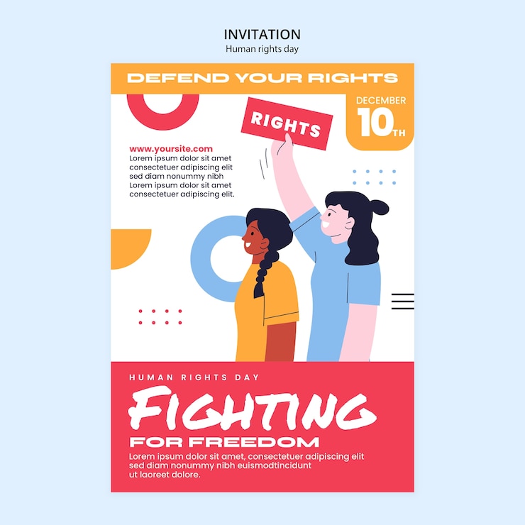 PSD Gratis human rights day template design