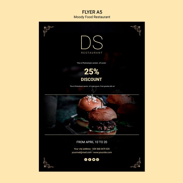 Humeurig eten restaurant poster