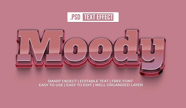 Gratis PSD humeurig tekststijleffect