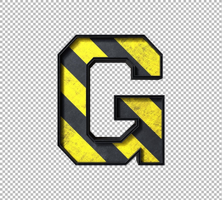 PSD Gratis huruf 3d gaya industrial