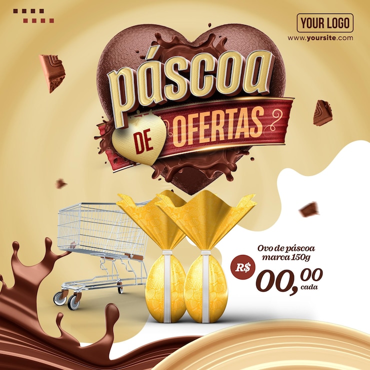 PSD gratuito i social media alimentano il passato di instagram delle offerte per la vendita di uova di pasqua