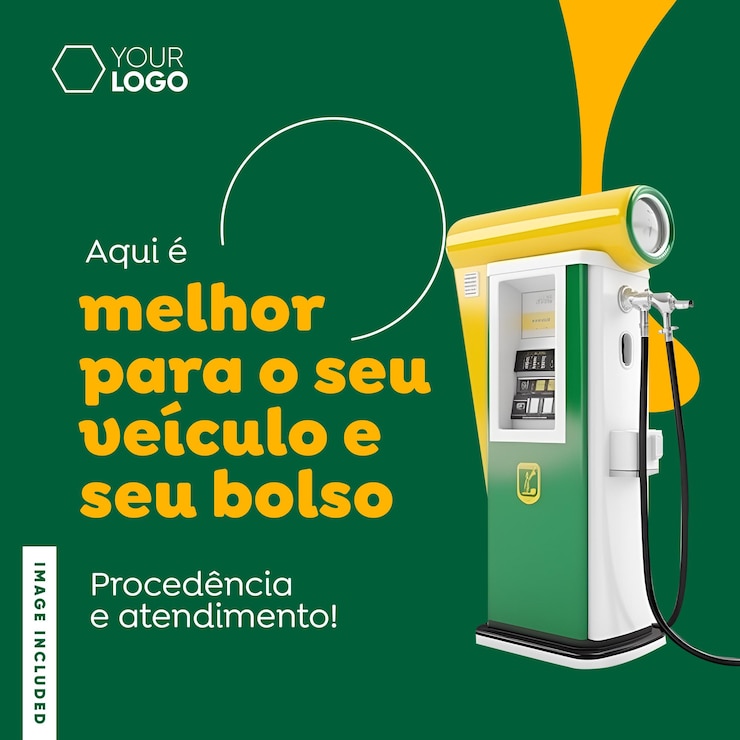 PSD gratuito i social media forniscono alla stazione di servizio il miglior carburante per il tuo veicolo