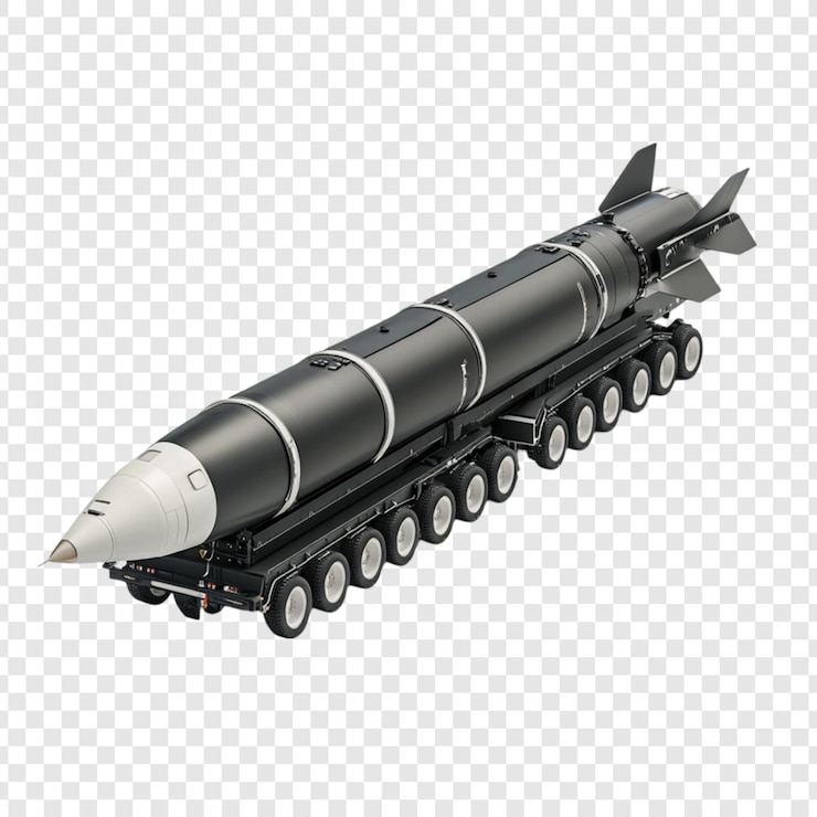 PSD gratuito icbm su trasportatore erector lanciatore veicolo arma nucleare militare potente forza distruttiva