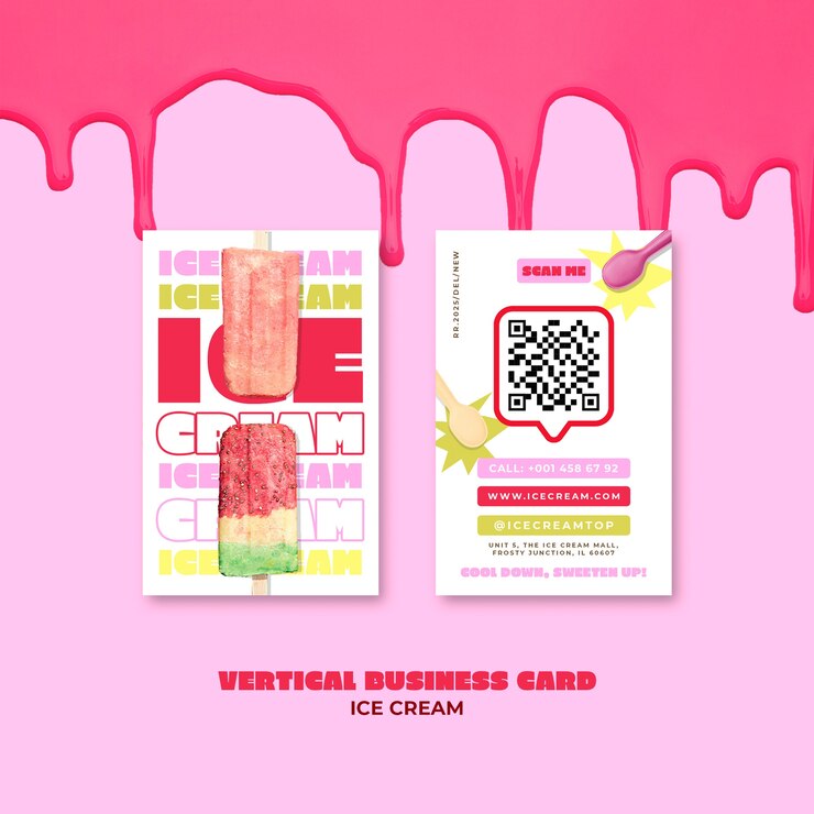 PSD gratuito ice cream business card design