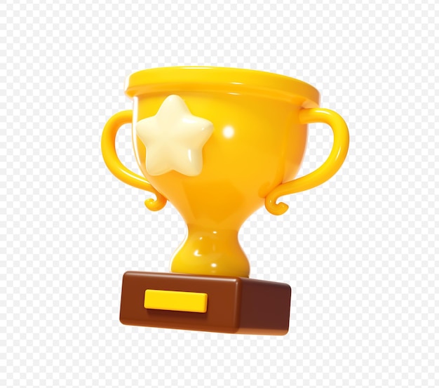 Icon 3D de la Copa de las Estrellas Ilustración de fondo