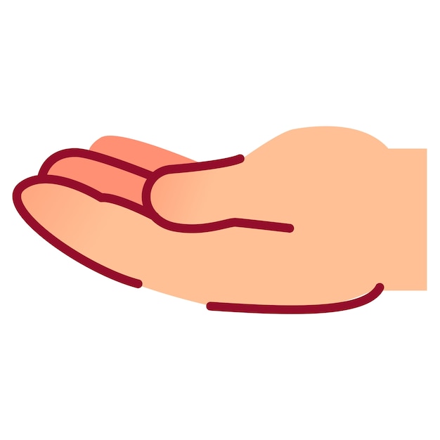 Icon van handuitdrukking geïsoleerd