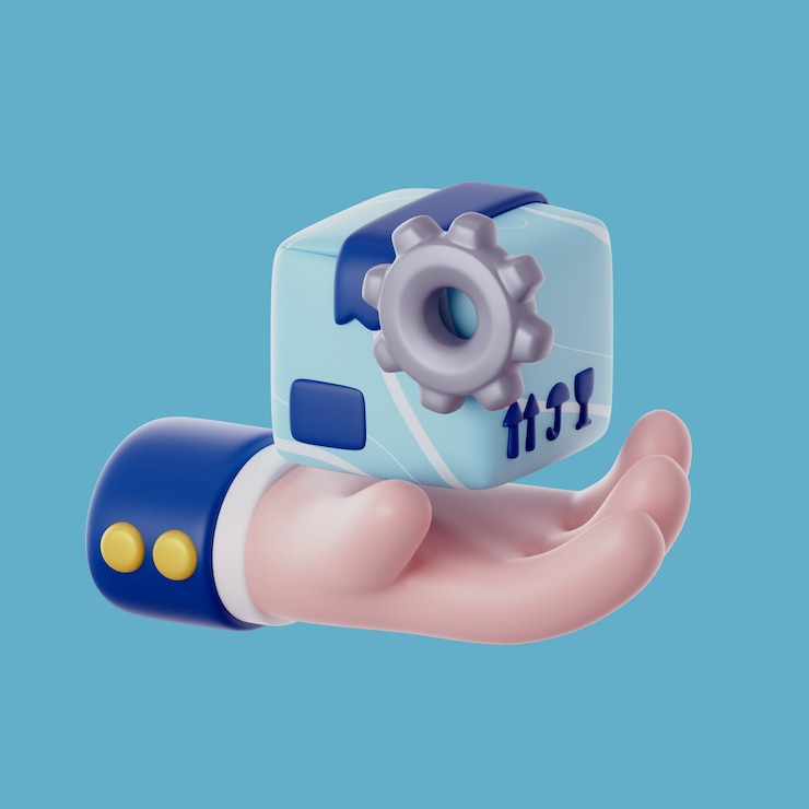 PSD gratuito icona 3d per la gestione del prodotto