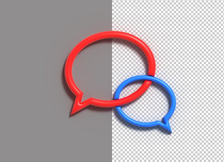 PSD gratuito icona chat di notifica 3d social media psd trasparente
