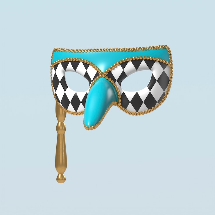 PSD gratuito icona del carnevale veneziano 3d