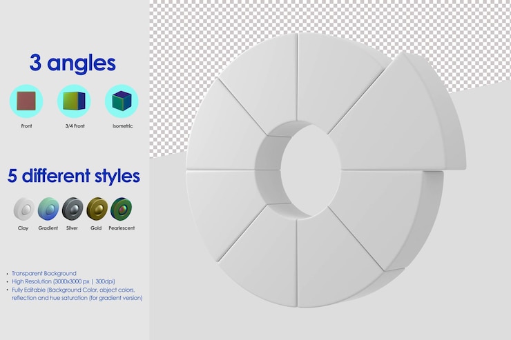 PSD gratuito icona della ruota dei colori 3d