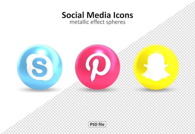 PSD gratuito iconica dei social media