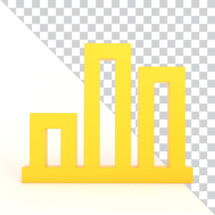 PSD gratuito iconica del grafico giallo
