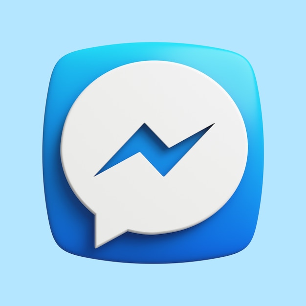 icono 3d para la aplicación de redes sociales