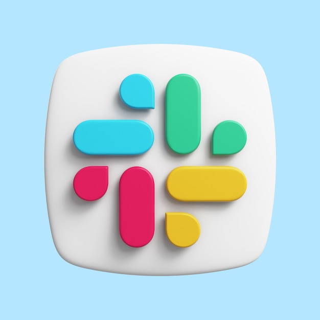 Icono 3D para aplicación de redes sociales.