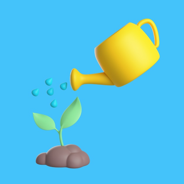 Icono 3D para la ecología ambiental