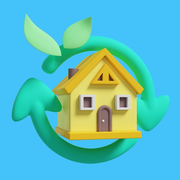 icono 3d para la ecología ambiental