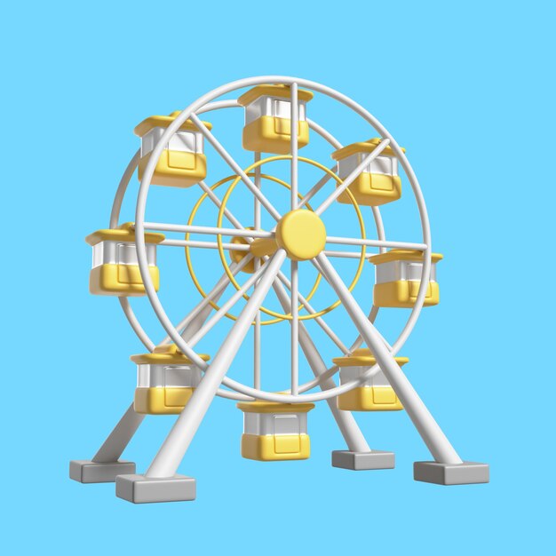 icono 3d para el famoso punto de referencia de la ciudad