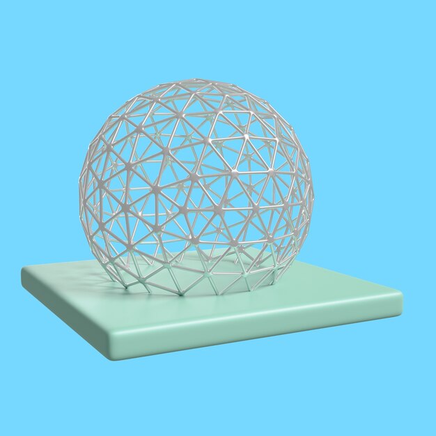 icono 3d para el famoso punto de referencia de la ciudad