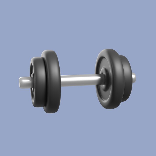 icono 3d para gimnasio y ejercicio