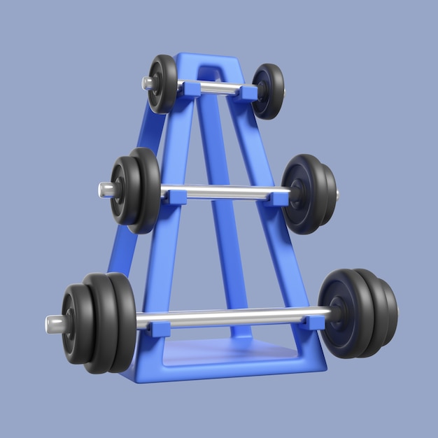 Icono 3d para gimnasio y ejercicio