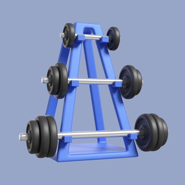 icono 3d para gimnasio y ejercicio