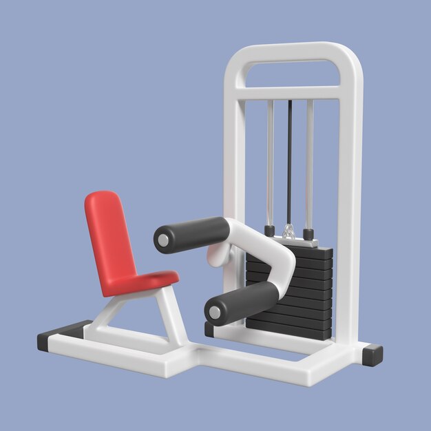 icono 3d para gimnasio y ejercicio