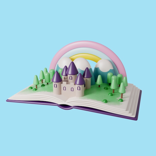 icono 3d para inspiración de cuento de hadas