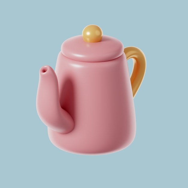 icono 3d de muebles con tetera