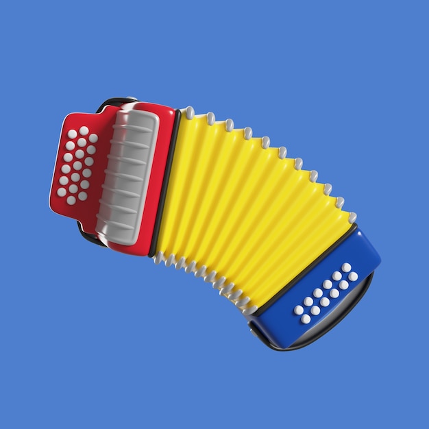 Icono 3D con representación tradicional colombiana.