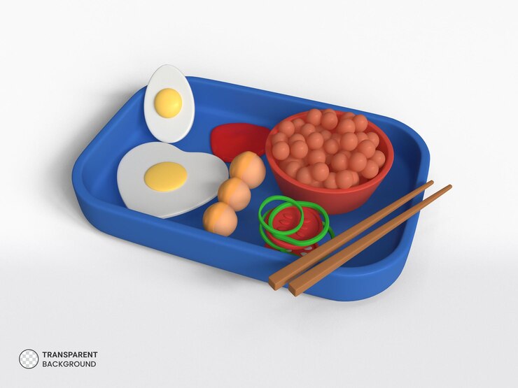 PSD gratuito icono de artículo de comida asiática ilustración de procesamiento 3d aislado
