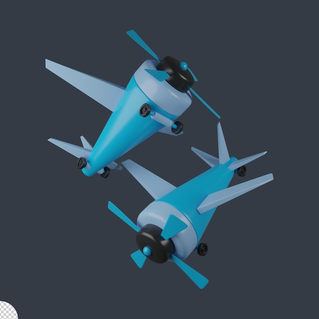 Icono de avión 3d aislado