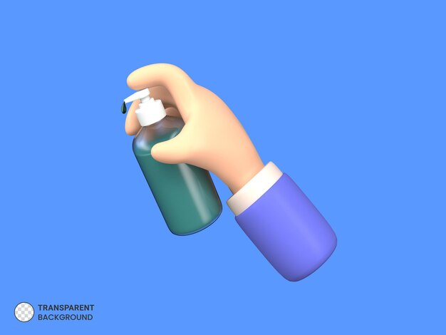 Icono de botella de bomba de desinfectante de manos aislado